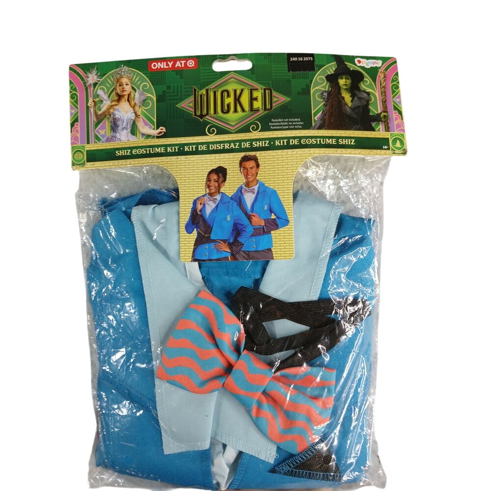 Wicked Shiz Student Costume Unisex One Size Halloween Jacket Top Bow Tie NWT